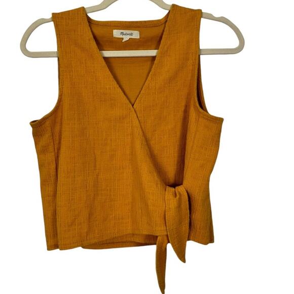Madewell Tops - MADEWELL Golden Yellow Sleeveless Top Small